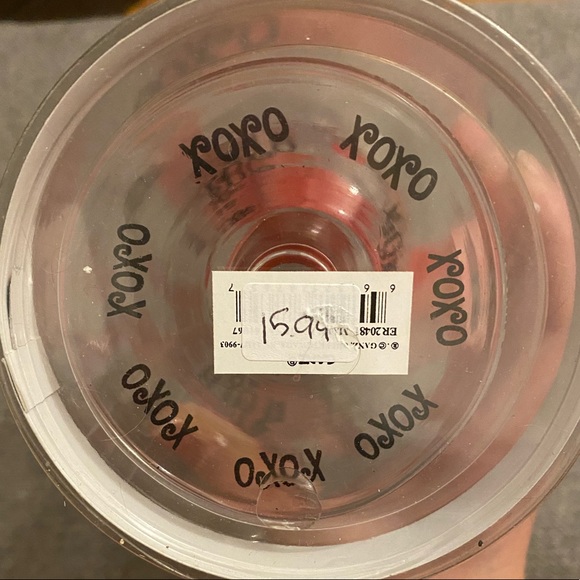 *SOLD* XOXO and Lips Party Tall Wine Glass - Picture 4 of 4